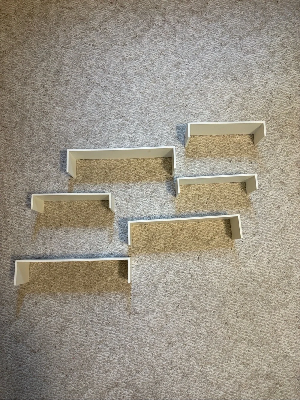 White Floating Wall Shelves Set - Home Wall Decor